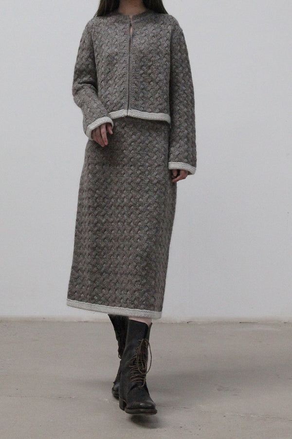 SWAYING/KNIT thick detail skirt SW212XZ13
